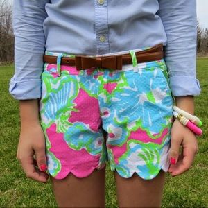 Lilly Pulitzer shorts scalloped